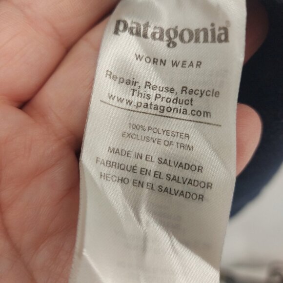 Patagonia Micro Fleece Jacket Navy Size Medium Blue - Picture 8 of 10